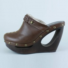 Nature Breeze Cloe Open Back Clog Wedge