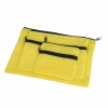 Double Compartment Yellow Water Resistant Zipper Document Bag Set 3 Pcs. Christmas Shopping, 4% off plus free Christmas Stocking and Christmas Hat!