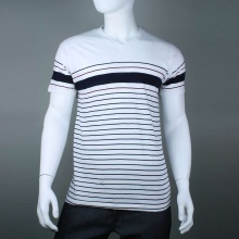 Smoke Rise Tommy Jersey Material Striped V Neck Smoke Rise Tommy Jersey Material Striped V Neck