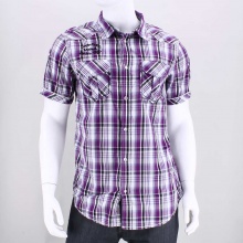 Supernova Aldo Plaid Woven Tee Supernova Aldo Plaid Woven Tee