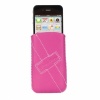 Slim Soft Faux Leather Case Pouch for iPhone 3G Crisscross Purple. Christmas Shopping, 4% off plus free Christmas Stocking and Christmas Hat!